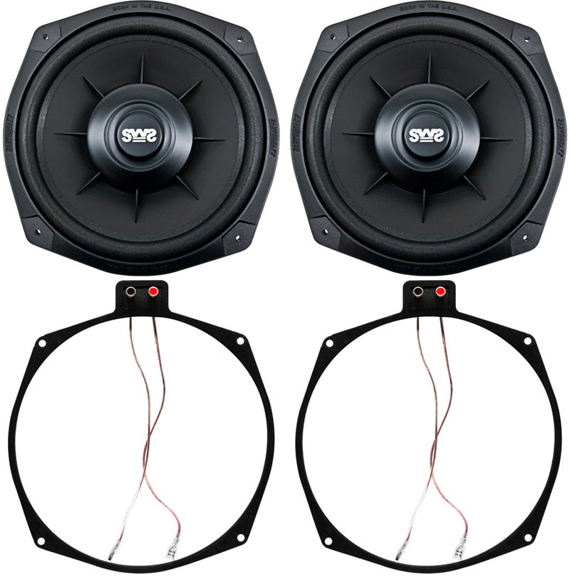 Earthquake Sound X84SWS 8inch Shallow Woofer System UndertheSeat Subwoofers with Gaskets 4Ohm Pair