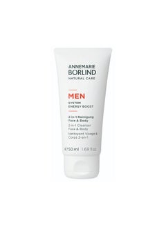Annemarie Borlind Men System Energy Boost 2In1 Cleanser Face & Body Energizing & Refreshing Facial & Body Skin Care With Organic Juniper Extract Vegan 6.76 Fl. Oz. 