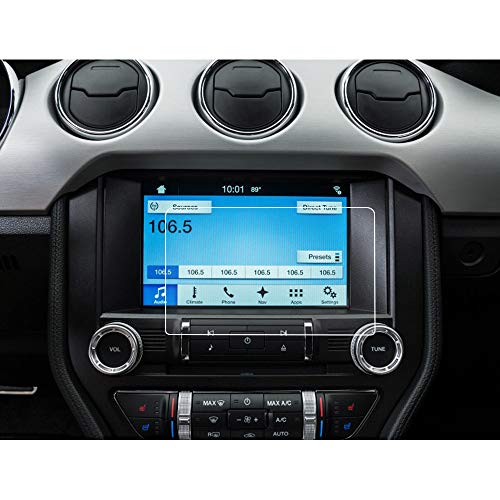 BUENNUS For Ford Mustang Screen Protector, 8 Inch Tempered Glass Protective Film for Ford MUSTANG ECOBOOST GT FASTBACK BULLITT SHELBY GT350 GT350R Screen Protector 2019 2017 2018 2016 2015 - Image 1