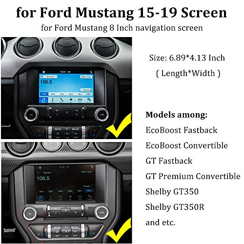 BUENNUS For Ford Mustang Screen Protector, 8 Inch Tempered Glass Protective Film for Ford MUSTANG ECOBOOST GT FASTBACK BULLITT SHELBY GT350 GT350R Screen Protector 2019 2017 2018 2016 2015 - Image 3