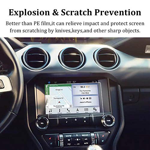 BUENNUS For Ford Mustang Screen Protector, 8 Inch Tempered Glass Protective Film for Ford MUSTANG ECOBOOST GT FASTBACK BULLITT SHELBY GT350 GT350R Screen Protector 2019 2017 2018 2016 2015 - Image 4