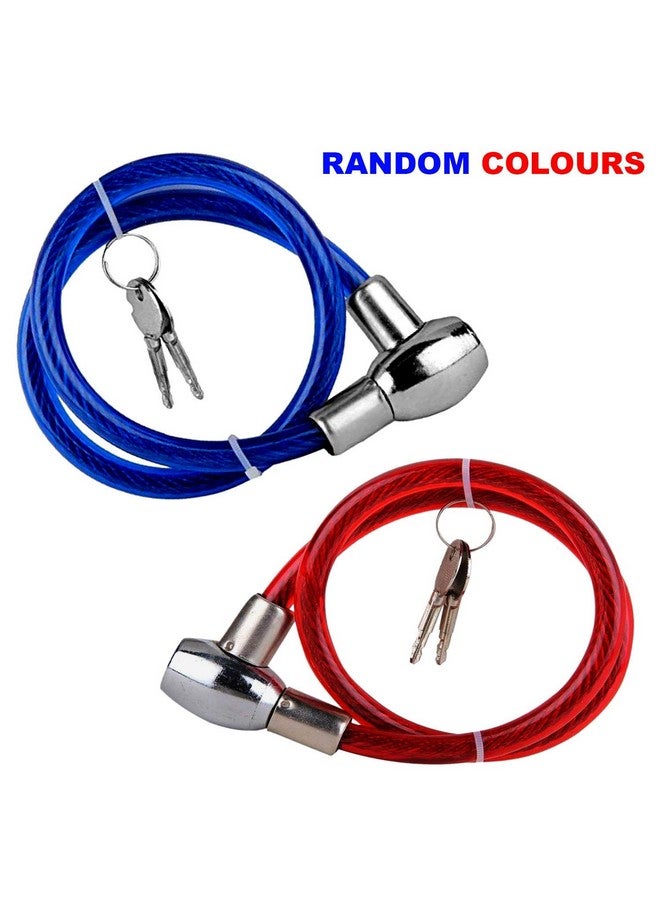 SARTE قفل مفاتيح متعدد الاستخدامات من ستيل سارتي للدراجة، الخوذة، الأمتعة، مضاد للسرقة مع قفل سلكي متقدم مزود بمفتاحين (تصميم عشوائي) - Image 4