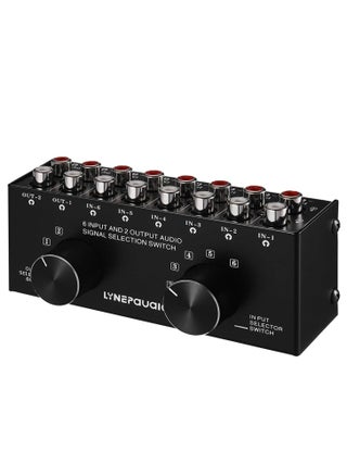 Audio Signal Converter, 6-In-2-Out Audio Switcher Two-Way Audio Signal Selector Box Splitter Distributor with RCA Inputs & Outputs - pzsku/ZAEDD355C9F60116815DFZ/45/_/1711361351/255721aa-9002-465c-baad-8d4a08aa8ab0