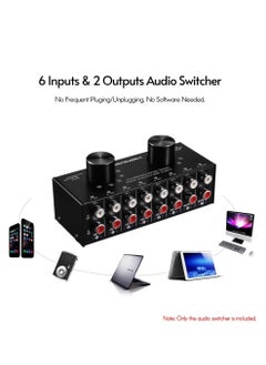 لينيبوايو محول الإشارات الصوتية ، 6-input-2-output الصوت الجلاد مع انديانابوليس المدخلات والمخرجات ثنائية الاتجاه إشارة الصوت اختيار مربع موزع  - Image 4