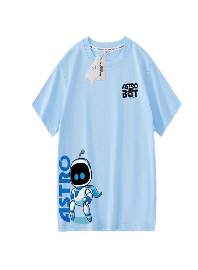 ASTRO BOT Unisex Short Sleeve Stylish Top TShirt cotton Tee for Boys Girls Kid Children - Image 1