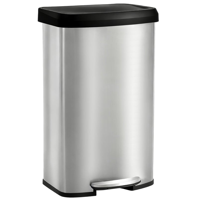 DUMOS 21 Gallon/80 Liter Kitchen Trash Can with Lid, Stainless Steel Garbage Can with Soft-Close Lid & Foot Pedal, Large Step-on Waste Bins Trash and Recycle Bin Combo for Home Office - Image 1