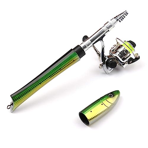 PiscatorZone Pen Fishing Pole 55 Inch Mini Pocket Fishing Rod Travel Fishing Rod Set for Ice Fly Fishing Sea Saltwater Freshwater - Image 1