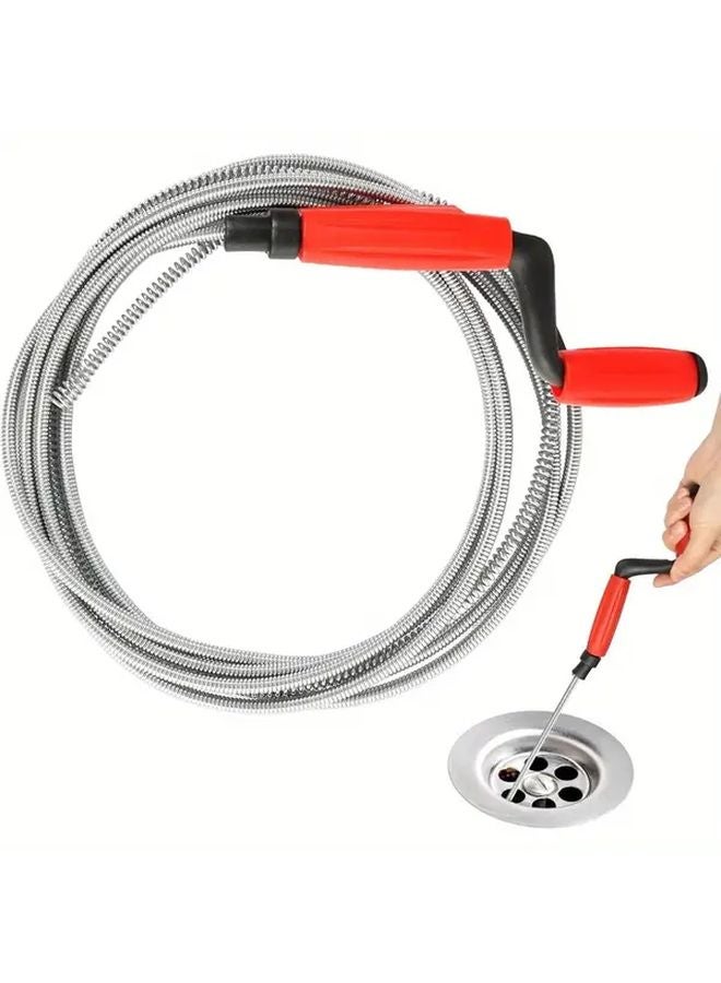 5m x 6mm Pipe Drain Cleaner Spiral Snake Tool for Stubborn Clogs Sink Unclogger Flexible Handheld Plumbing DIY - Image 2