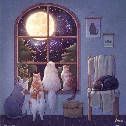 Pintoo Jigsaw Puzzles 900 Piece for Adults Limduey Viewing The Moon Beautiful Plastic Puzzle for Home Decor Zero Dust Easy Storage H3453 - Image 1