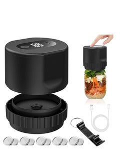 Electric Mason Jar Vacuum Sealer, Portable Vacuum Sealing Device, Mason Jar Lid Sealer, Electric Jar Sealing Machine, Air Removal for Mason Jars, Time-Saving, Electric Food Preserver With 10 Jar Lids