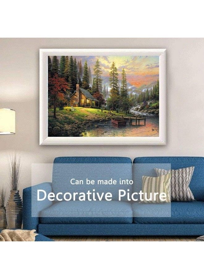 Queenie ® Premium 1000 Piece Autumn Forest River Landscape Warm Oil Painting Jigsaw Wooden Puzzles Toys For Adults Family Wall Decoration  - Image 5