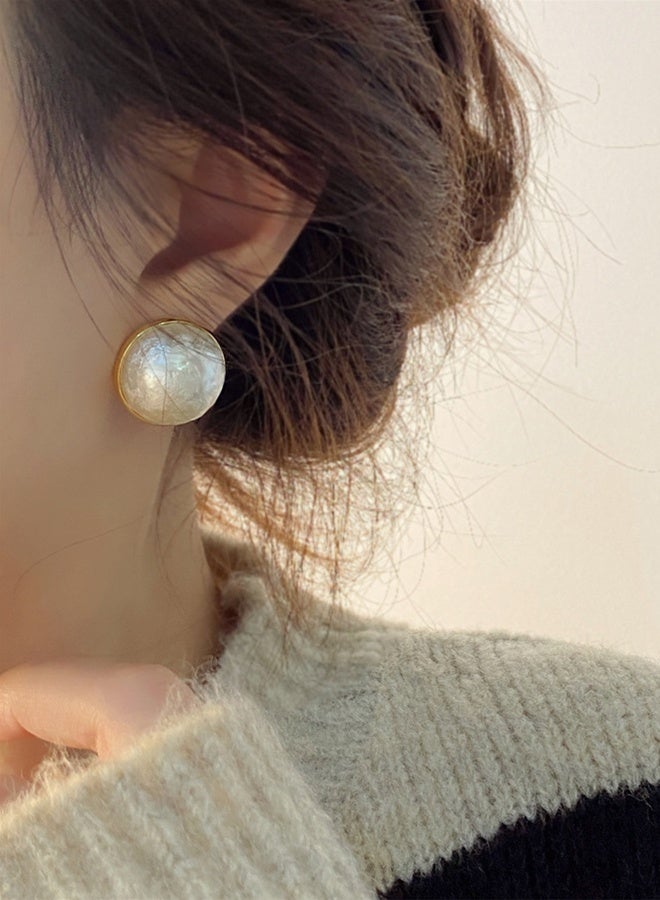 DUNISO Pearl Stud Earrings, Hypoallergenic 925 Sterling Silver Earrings Studs for Women Girl - Image 4