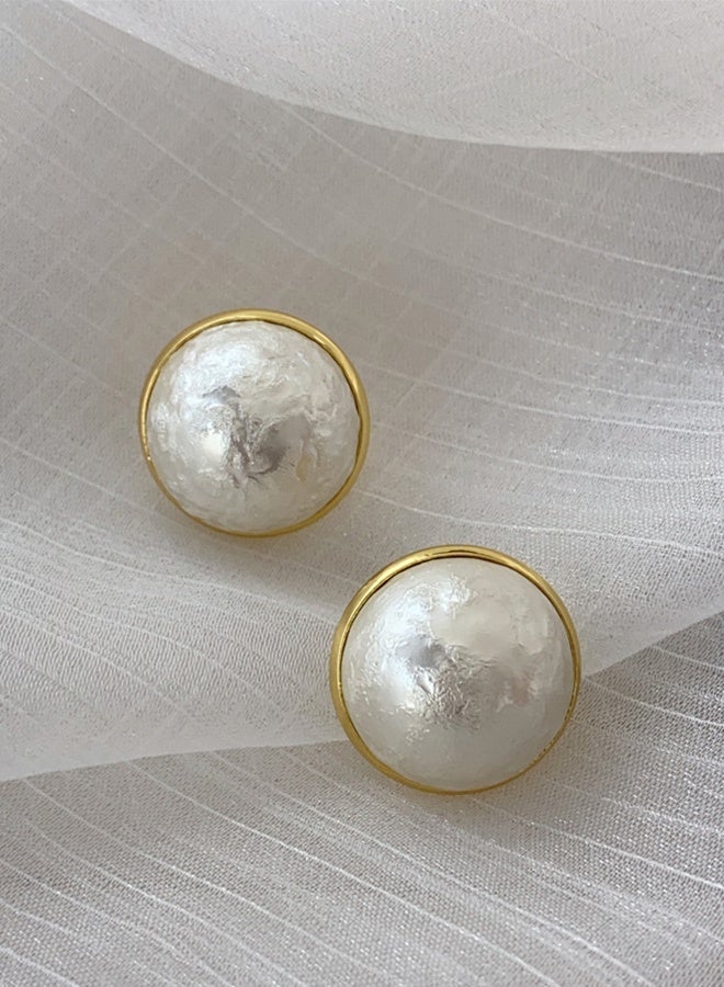 DUNISO Pearl Stud Earrings, Hypoallergenic 925 Sterling Silver Earrings Studs for Women Girl - Image 3