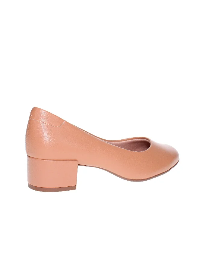 Beira Rio Beira Rio Ladies Mid Heel Shoes Beige | Made In Brazil