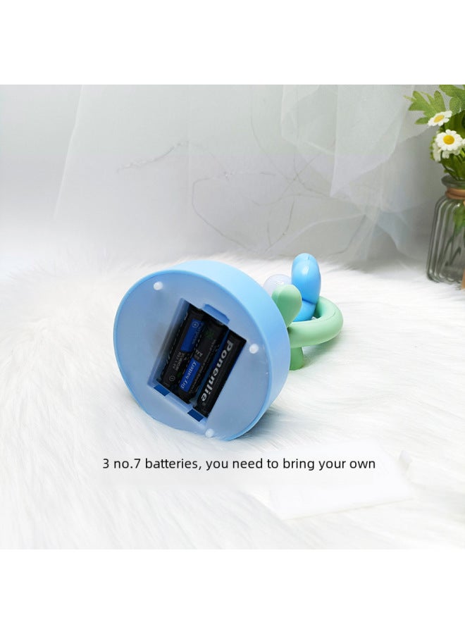 Sweet Cute Sunflower Glowing Toy Children's Diy Night Light Cream Glue Handmade Table Lamp-Color:Blue - Image 4