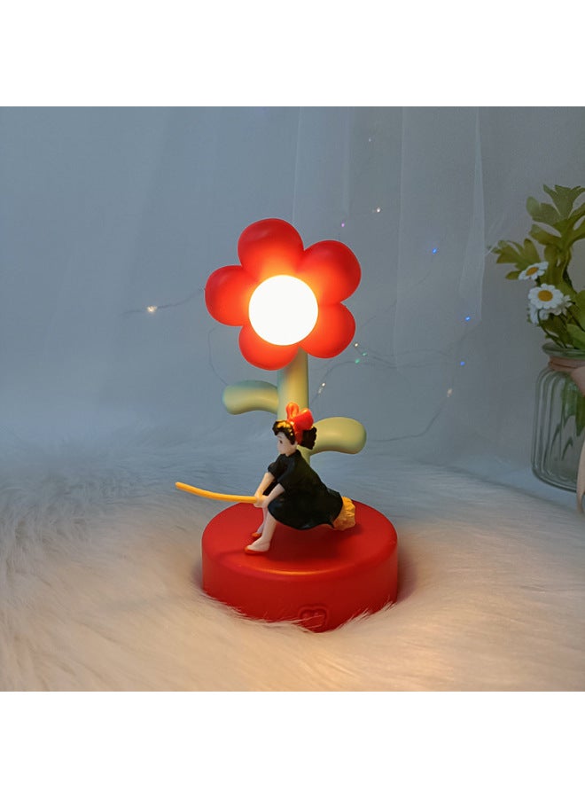 Sweet Cute Sunflower Glowing Toy Children's Diy Night Light Cream Glue Handmade Table Lamp-Color:Blue - Image 5