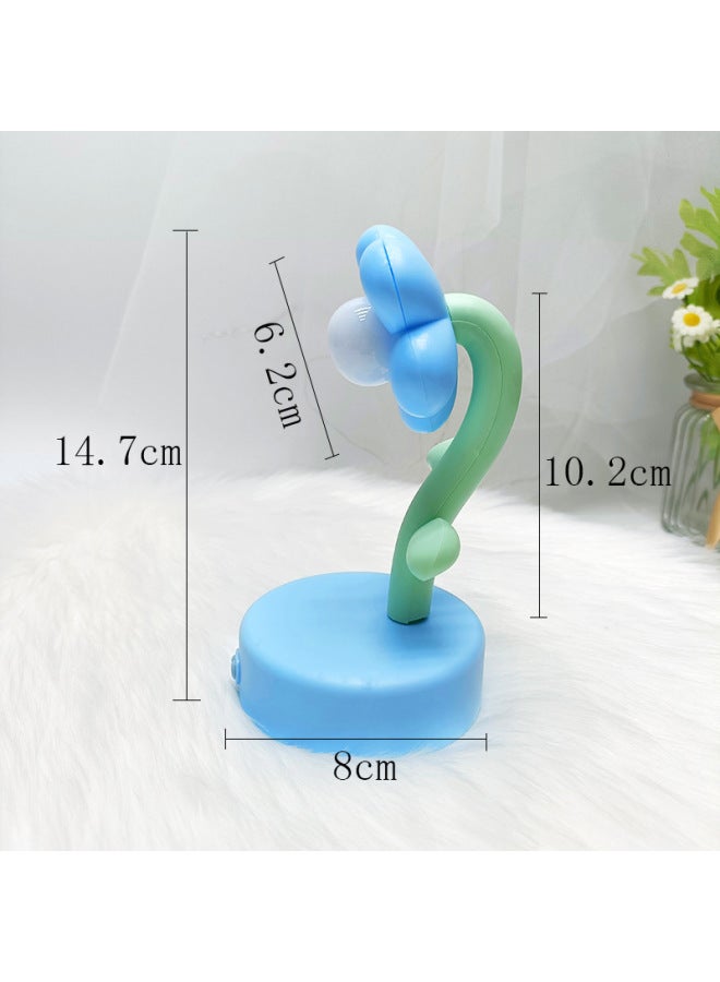 Sweet Cute Sunflower Glowing Toy Children's Diy Night Light Cream Glue Handmade Table Lamp-Color:Blue - Image 3