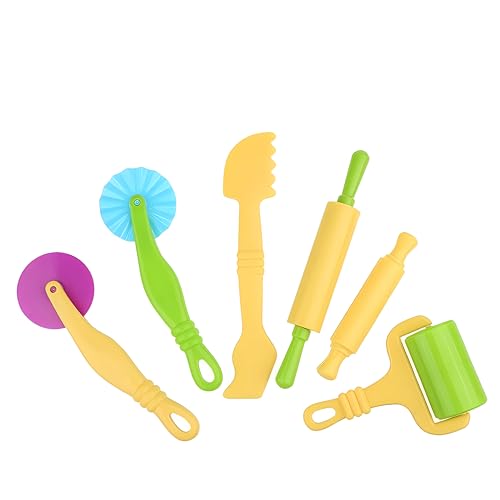 MAGIKON 6-Piece Kids’ Dough Tool Set – Colorful, Child-Safe Modeling Clay Accessories for Small Hands - Image 5