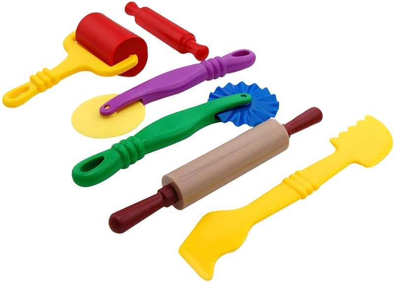MAGIKON 6-Piece Kids’ Dough Tool Set – Colorful, Child-Safe Modeling Clay Accessories for Small Hands - Image 1