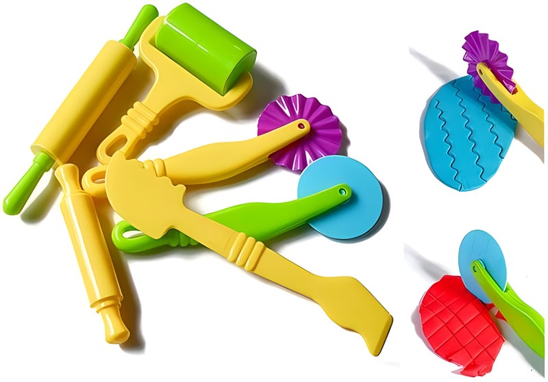 MAGIKON 6-Piece Kids’ Dough Tool Set – Colorful, Child-Safe Modeling Clay Accessories for Small Hands - Image 3