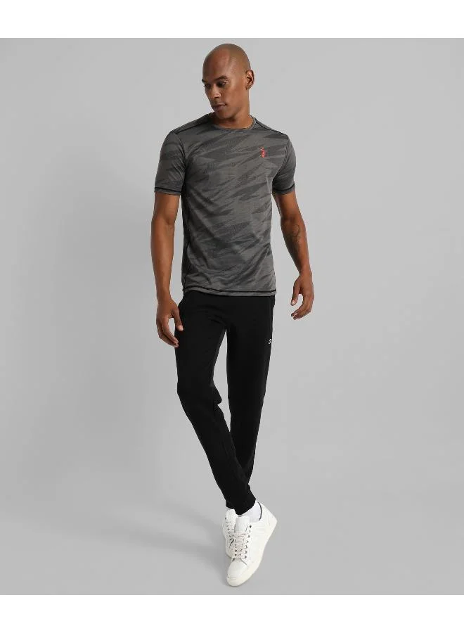 كامبوس سوترا تي شيرت رياضي رجالي ذو قصة عادية مطبوع باللون الرمادي