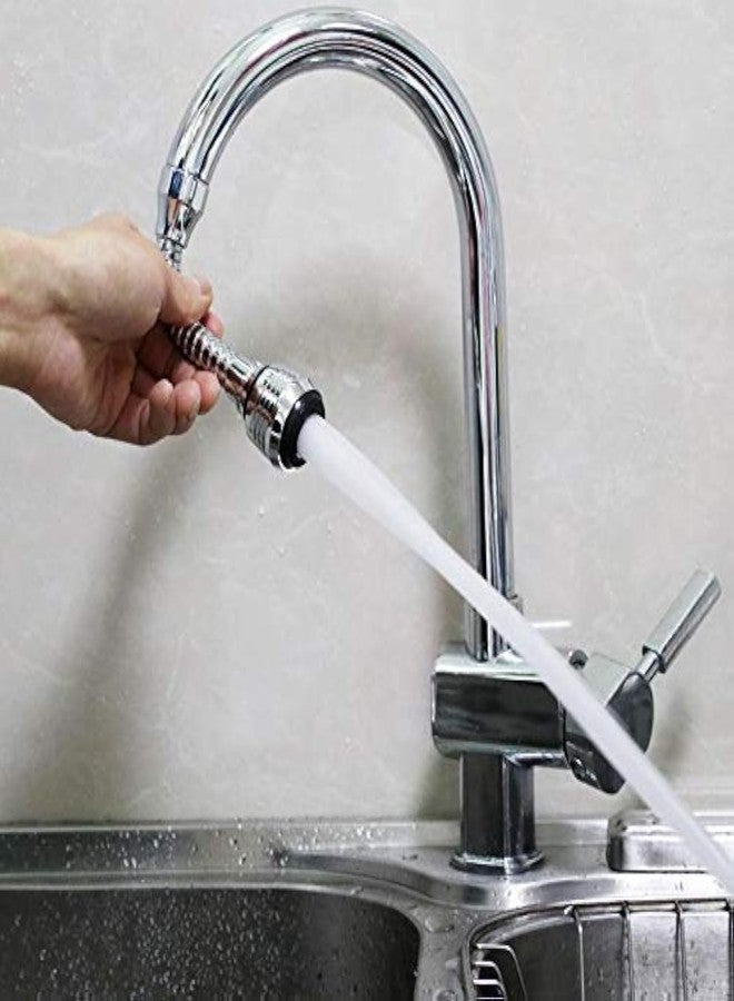 MHS Turbo Flex 360 Flexible Pipe Water Saving Nozzle Faucet Sprayer Water Extender for Easy Clean Sink, Bathroom, Rinsing Fruits for Kitchen Tap - Image 1