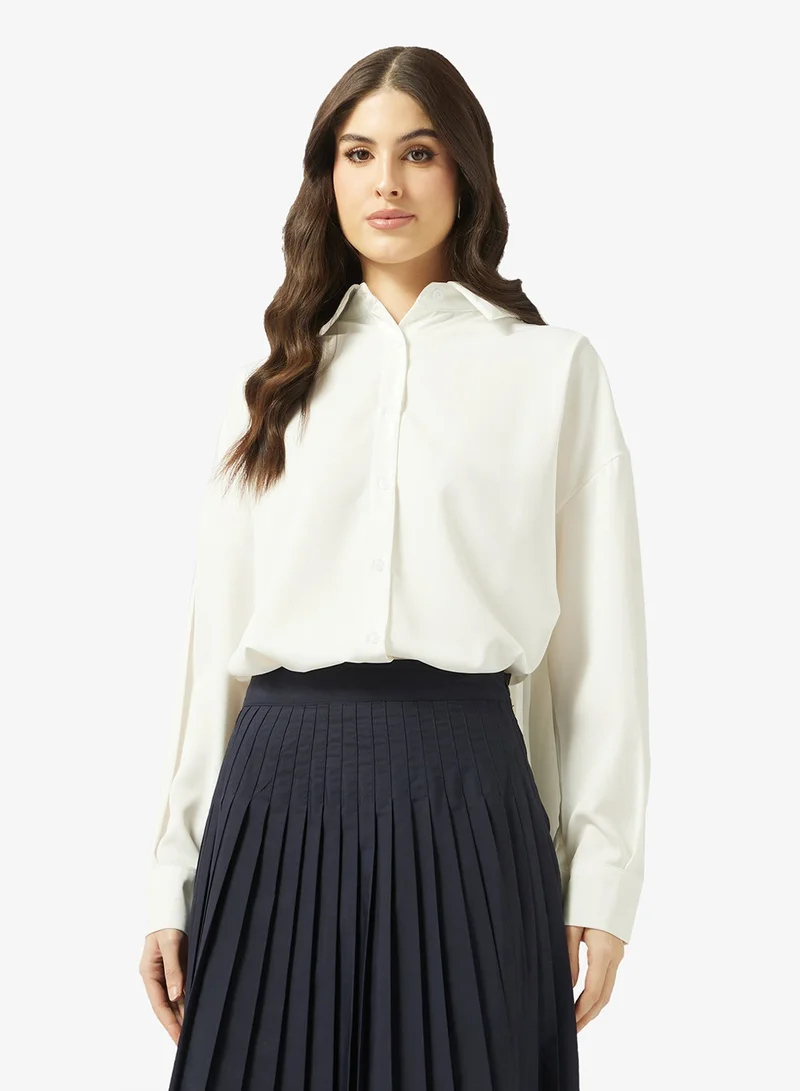 ELLA Shirt With Back Box Pleat