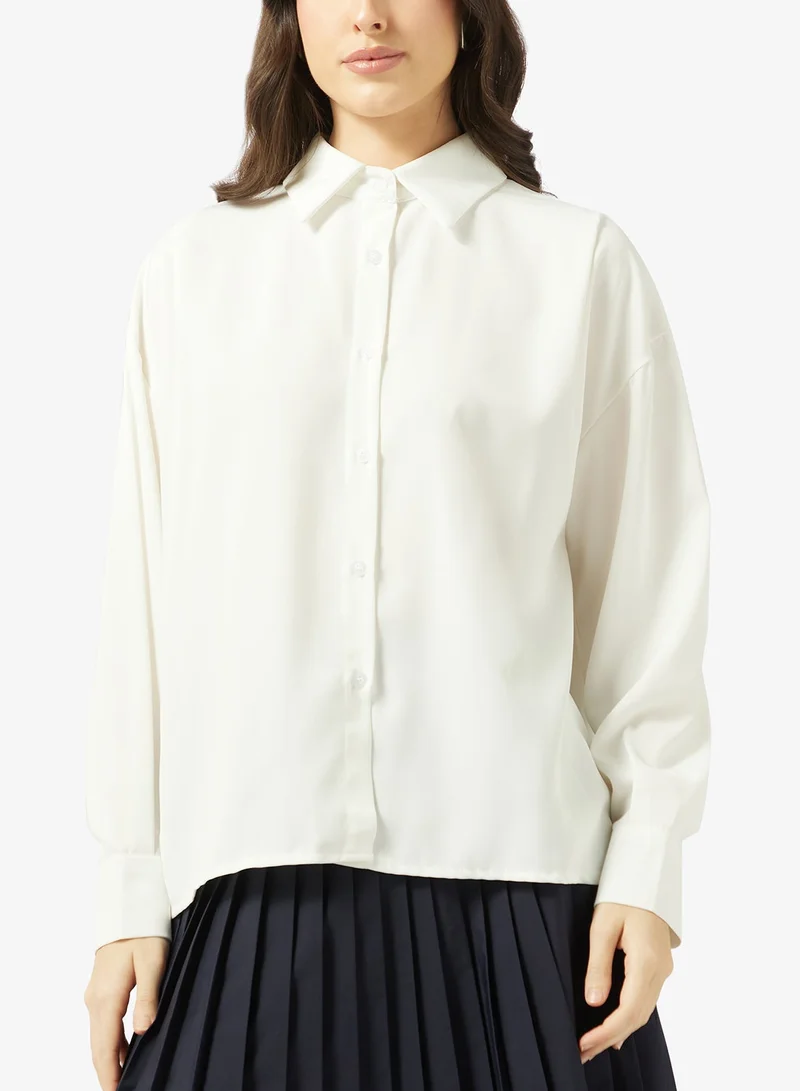 ELLA Shirt With Back Box Pleat
