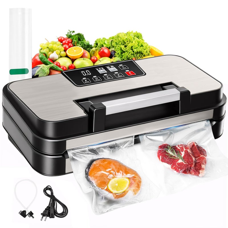 BYIECLD 95Kpa Powerful Vacuum Sealer Machine, 11-in-1 Automatic Food Sealer with Double Seal, Built-in Cutter & Bag Storage, for Dry Moist Food Preservation, Extend Freshness 8X Longer - Image 1