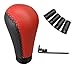 ZIMISI 5 Speed Shifter Knobs Manual Transmission Shifting Stick Handle Leather Car Gear Shift Knob Universal Car Shifter Lever Replacement Accessories for Most Manual Vehicles Red - Image 2
