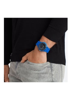 إم + واتش ساعة يد سيليكون بعقارب WYW.96220.RD - أزرق - 43mm  - Image 4