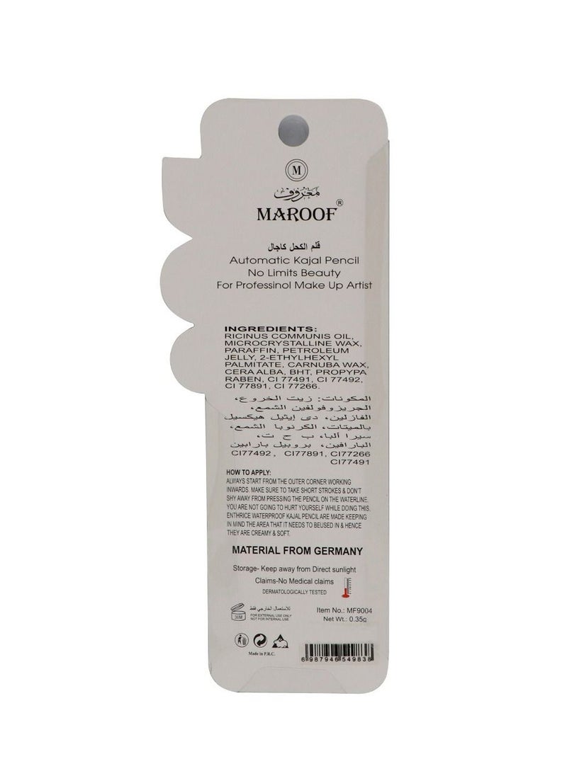 MAROOF MAROOF 24 Hours Long Lasting Water Proof Automatic Retractable Kajal Eye Pencil Baby Blue/Green/Royal Blue Pack of 3  - Image 3