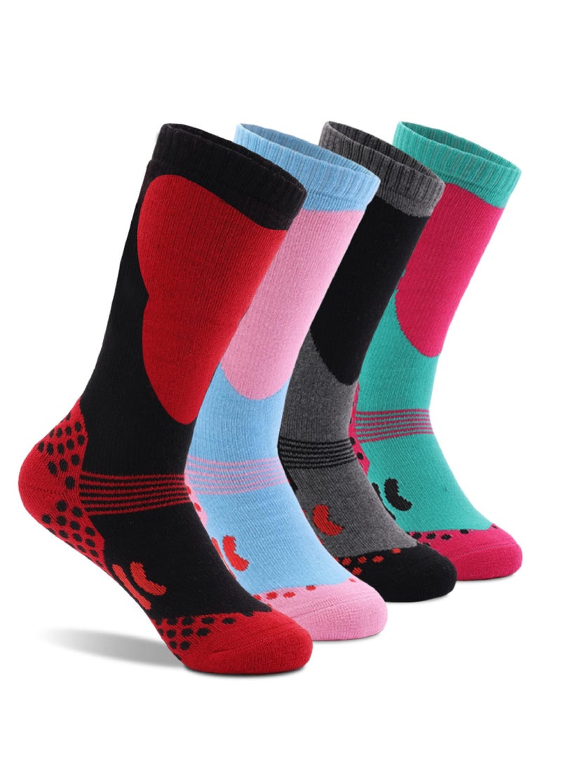 SYOSI Kid Ski Socks  Thick Warm Thermal Socks Children Long Knee Snow Socks for Boy Girl Skating Skiing Snoboarding Socks (SIZE:S) - Image 3