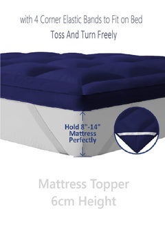 Blueberry Microfiber Quilted Mattress Topper 6cm Height 100x200cm  - Image 3