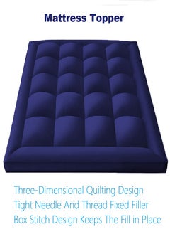 Blueberry Microfiber Quilted Mattress Topper 6cm Height 100x200cm  - Image 5