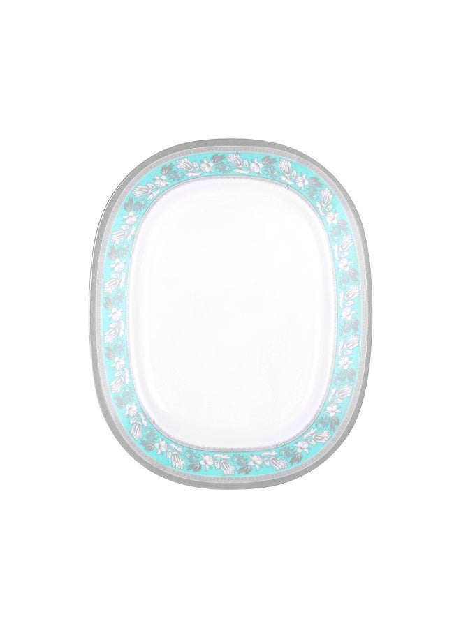 Royalford 14" Melamineware Oval Plate RF12908 Serving Plates, Multicolor - Image 1