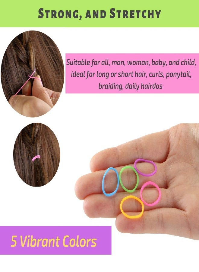 Mr. Pen- Assorted Colorful Hair Rubber Bands, 2400 Pack, Elastic Mini Ties for Hair and Baby Girls - Image 3