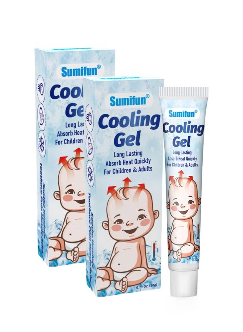 Sumifun 2-PACKS Children's Fever Cooling Gel, Emergency Cooling Physical Cooling gel 20g*2 - Image 1