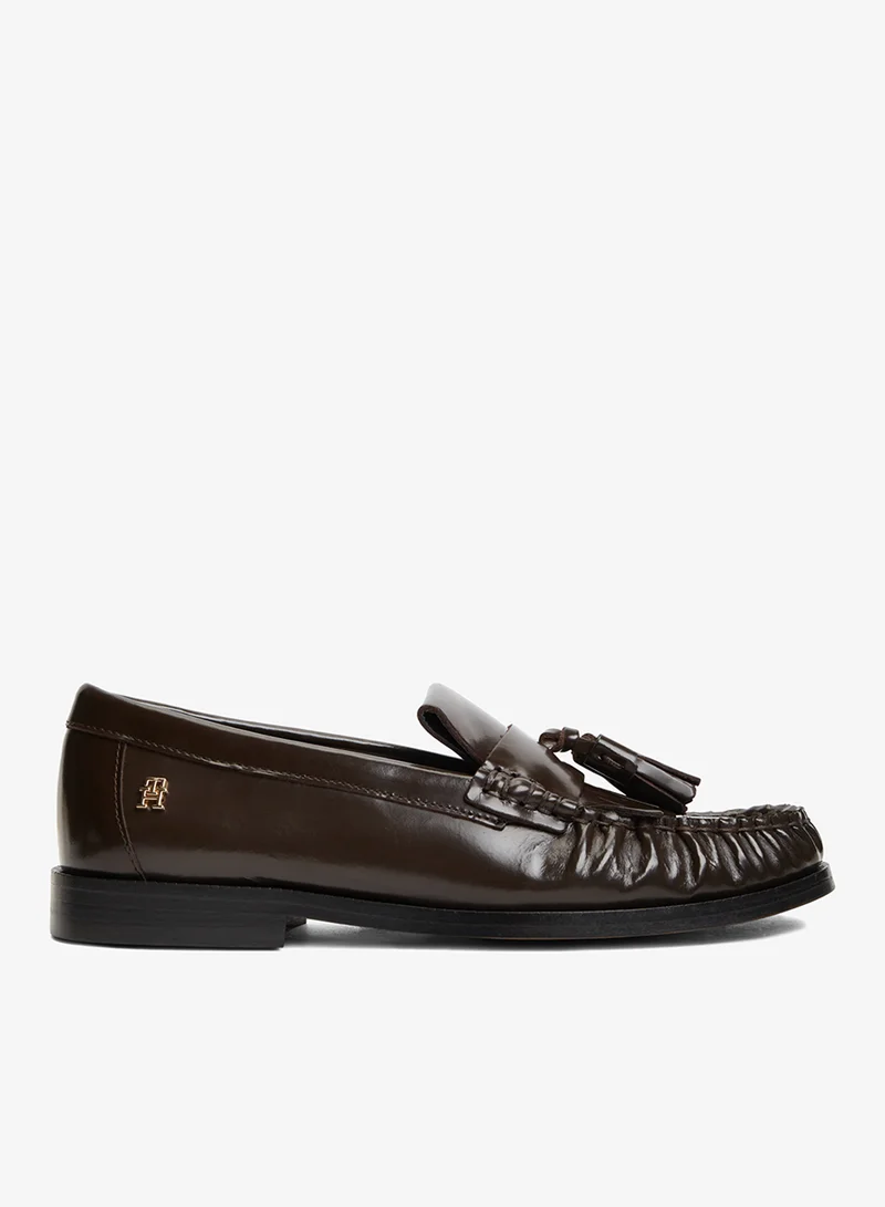 Monogram Leather Tassel Loafers
