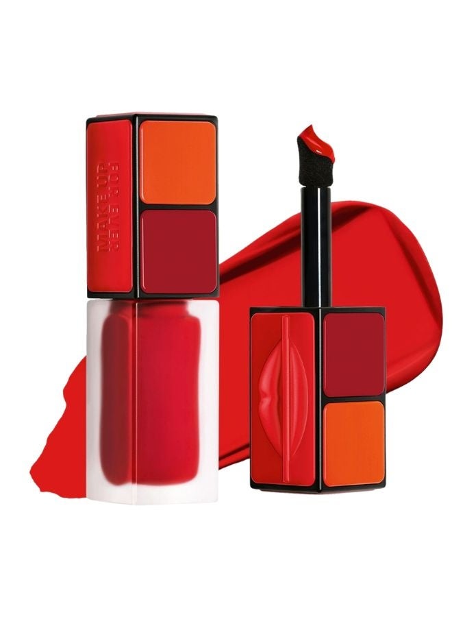 MAKE UP FOR EVER Artist Liquid Color 438 (Steady Red Poppy)– Waterproof Liquid Blush for Lip + Cheek, 6ml - Image 1