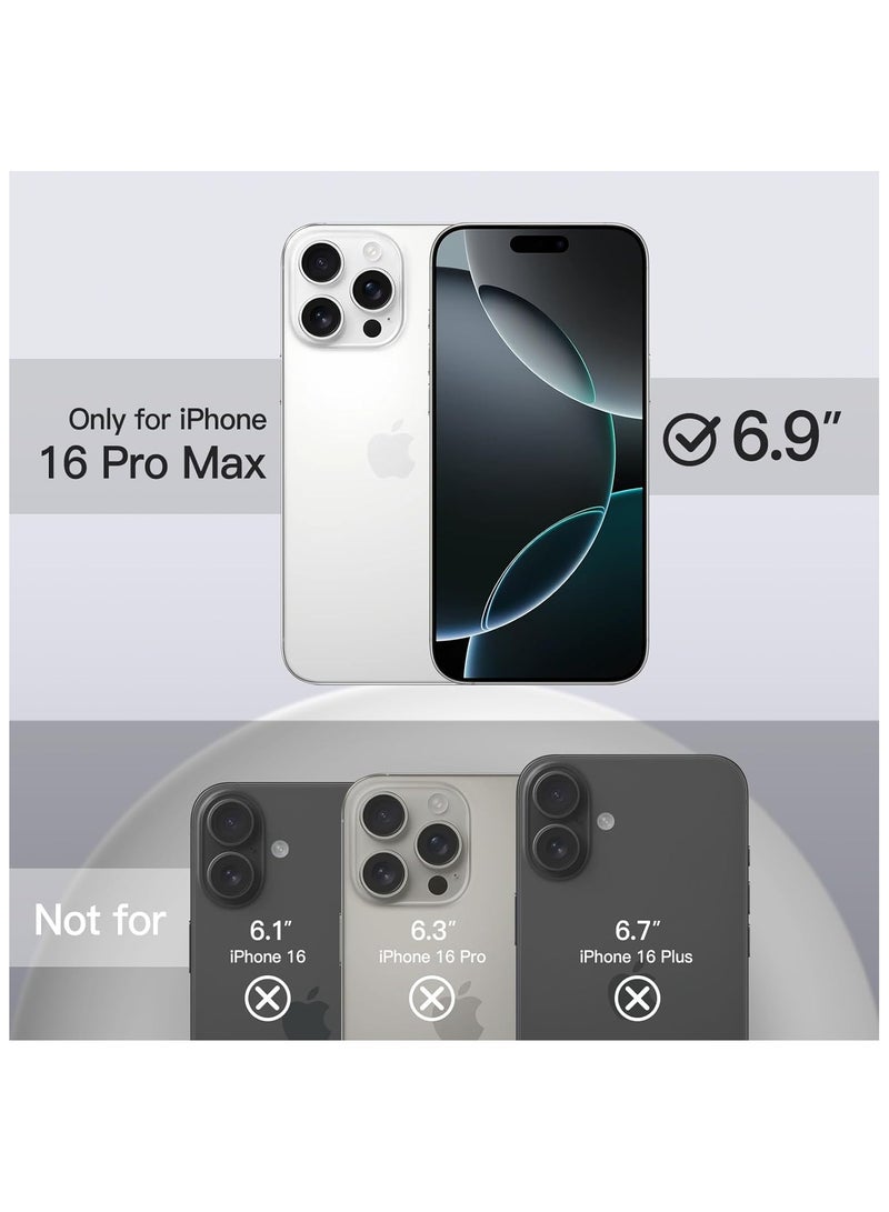 Magnetic Silicone Case for iPhone 16 Pro Max 6.9-Inch, Compatible with MagSafe, Silky Soft Touch, Shock Absorbing Phone Cover with Camera Lens Full Protection (White)  - Image 2