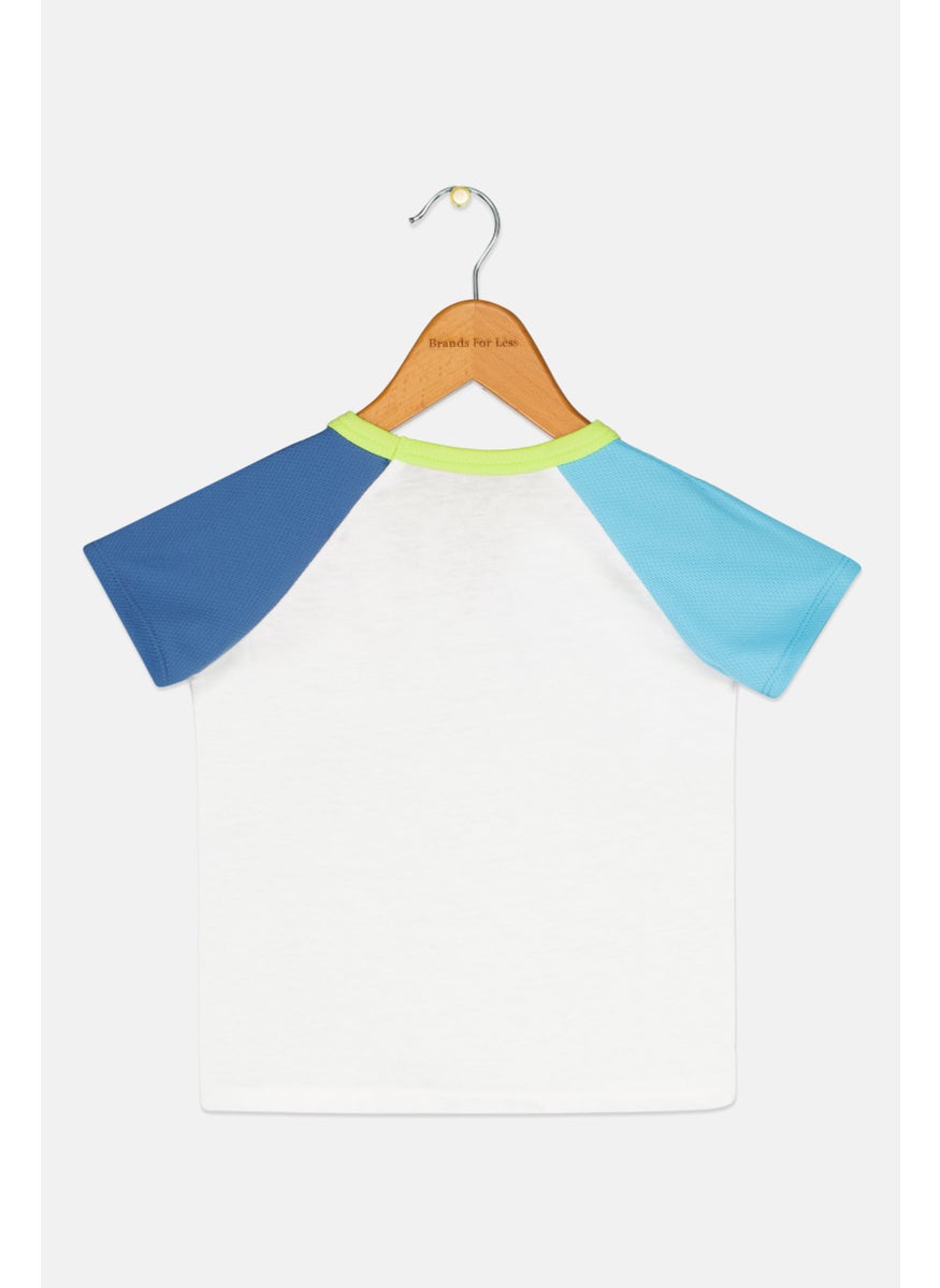 First Impressions - Toddler Boys Crew Neck Short Sleeve Colorblock T-Shirt, White - Image 1