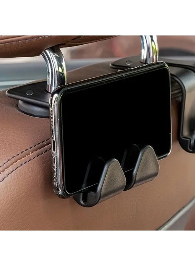 Black Car Seat Back Double Hook Storage Hook 3pcs - Image 4