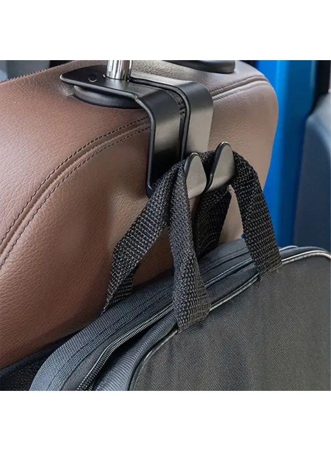 Black Car Seat Back Double Hook Storage Hook 3pcs - Image 2