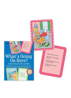 eeboo eeBoo: What's Going on Here? Conversation Flashcards, Develops Empathy Through Friendly Illustrations of Social Situations, Develop Social and Emotional Intelligence, for Ages 3 and up  - Image 1