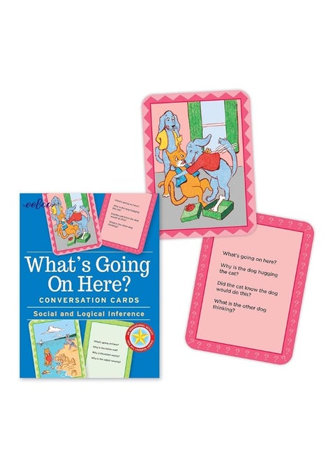 eeBoo: What's Going on Here? Conversation Flashcards, Develops Empathy Through Friendly Illustrations of Social Situations, Develop Social and Emotional Intelligence, for Ages 3 and up