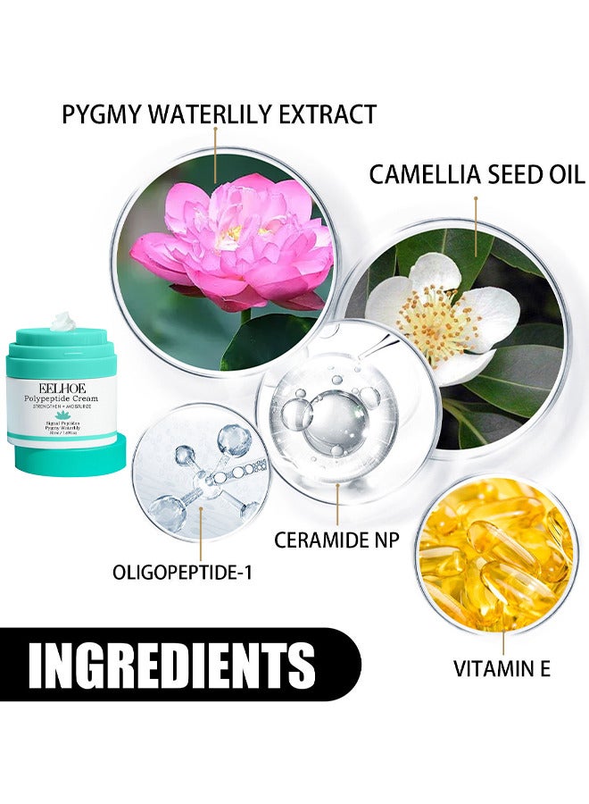 EELHOE Polypeptide Cream, Anti-Wrinkle And Anti-Aging Moisturizer, Facial Moisturizing Cream, Protein Face Moisturizer With Amino Acids, Firm Moisturize Skin, 50 ML / 1.69 fl oz - Image 3