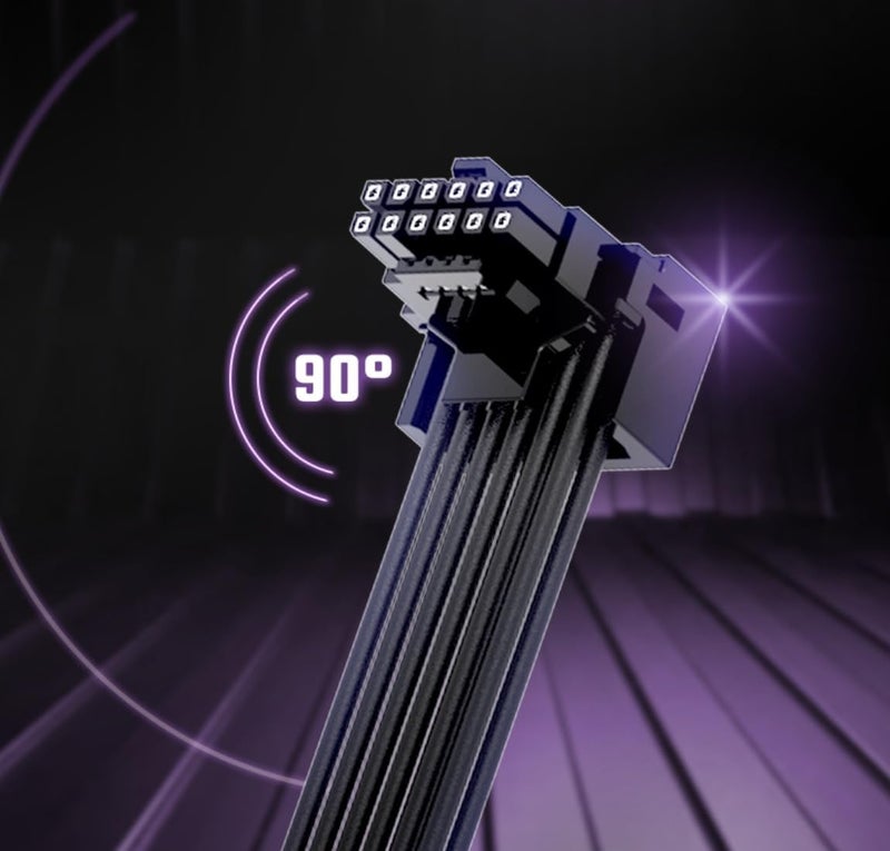 Cooler Master Cooler Master 12VHPWR Adapter Cable Type 2 65cm 90 Degree Connector 12VHPWR Connector Cable (Type 2: for MWE Gold V2, GX Gold, GX, XG Plus) CMA-NFPC16XXBK2-GL CB2631 - Image 5