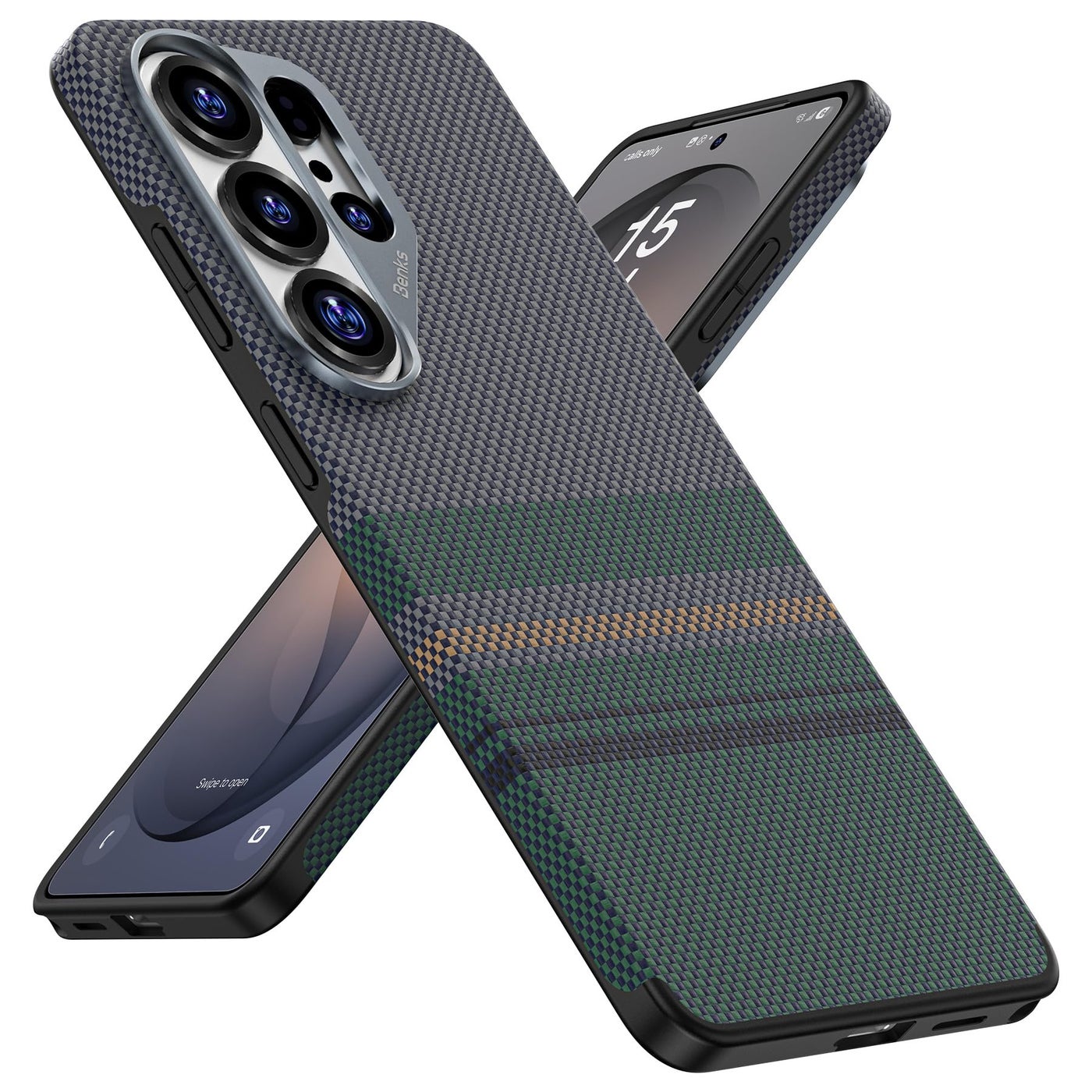 BENKS S26 Ultra Case, Aurora ArmorPro Case for Samsung Galaxy S26 Ultra, MagSafe Compatible Military-Grade Protective Case, Built with Dupont Kevlar Aramid Fiber & TPU, Aluminum Camera Protection price comparison Qatar – cheapest at Noon