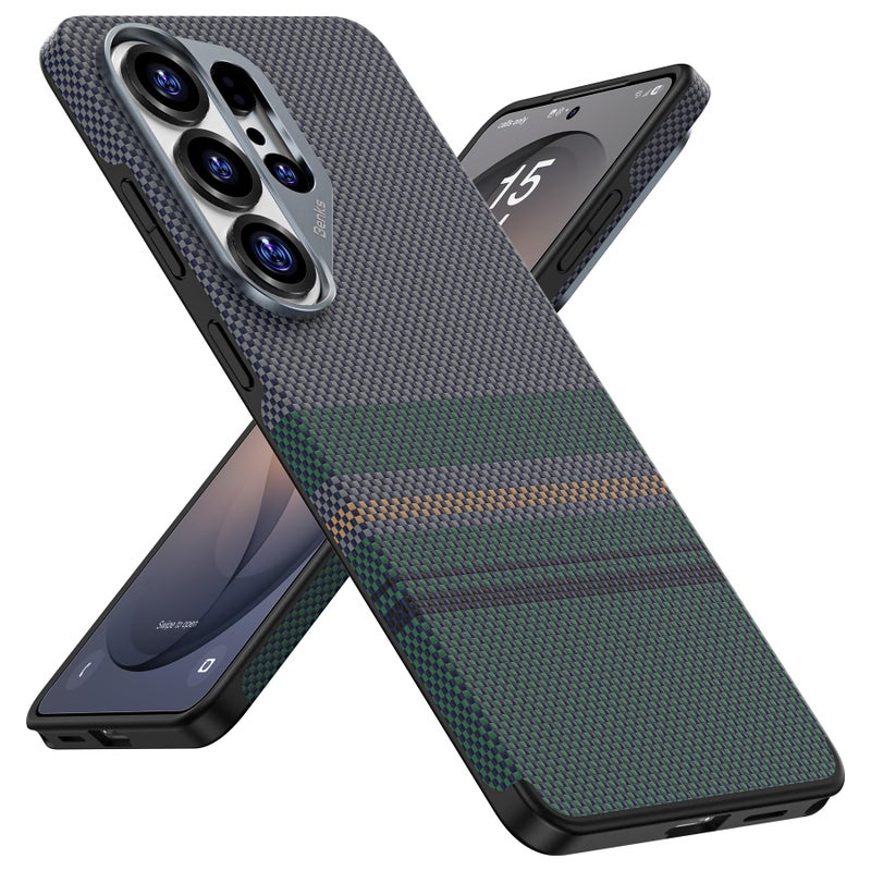 Benks حافظة BENKS S26 Ultra، حافظة Aurora ArmorPro لهاتف Samsung Galaxy S26 Ultra، حافظة واقية بمعيار عسكري متوافقة مع MagSafe، مصنوعة من ألياف دو بونت كيفلار الأراميد وTPU، حماية كاميرا من الألمنيوم - Image 1
